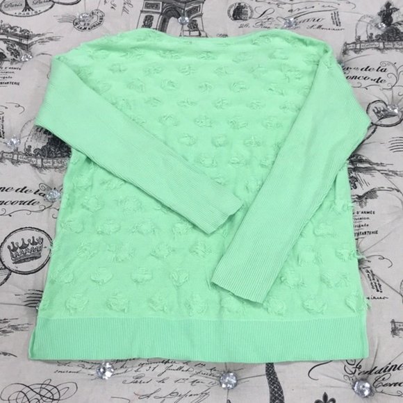 Vince Camuto Floating Fringe Dot V-Neck Sweater - Picture 4 of 7